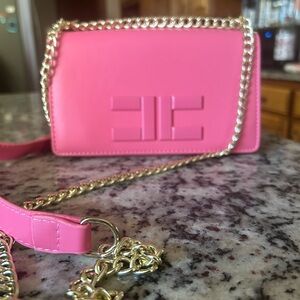 Chic Pink Chain Shoulder Bag